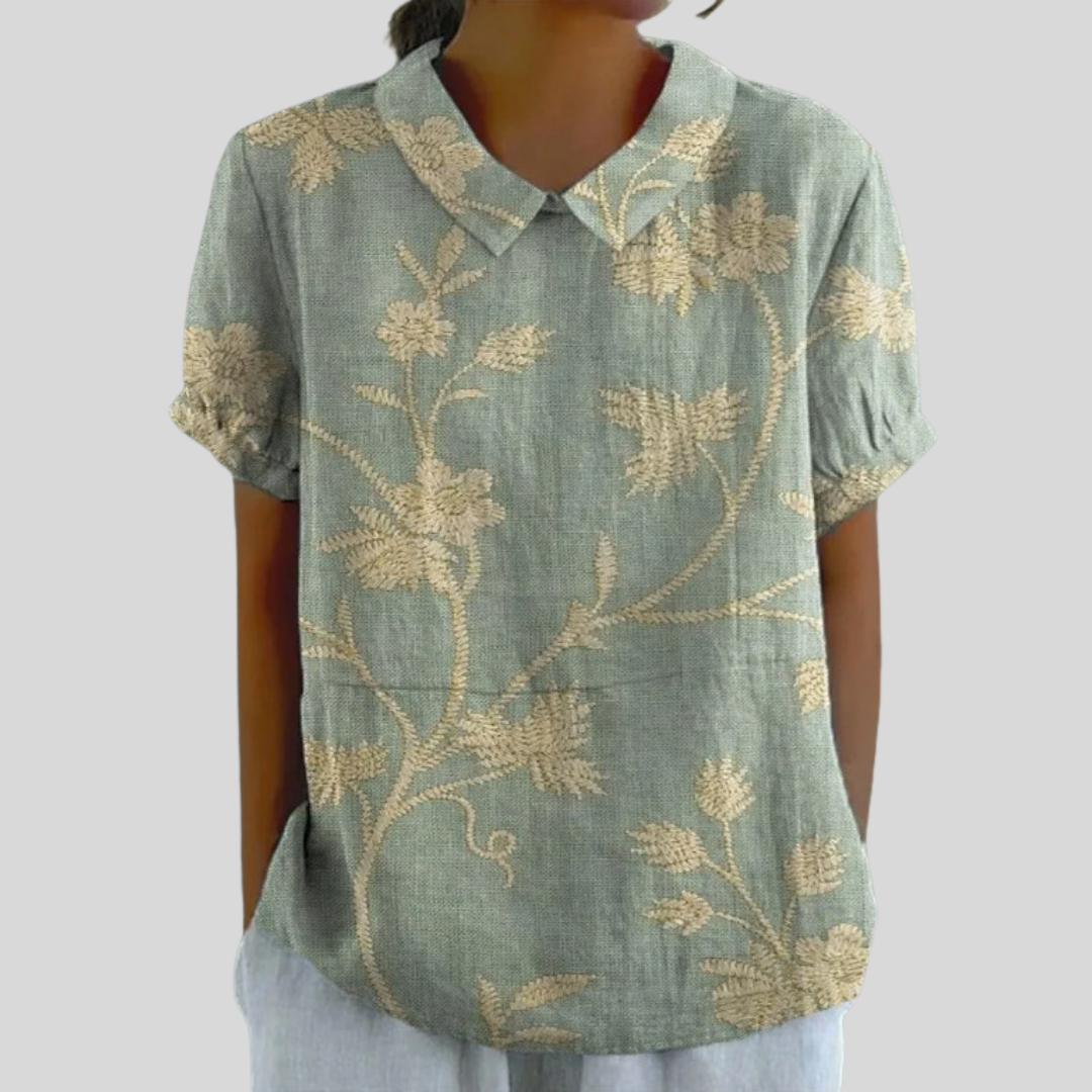 Okada | フローラル刺繍ブラウス